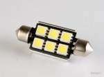 Autožiarovka LED C5W 6 x 5050 SMD CANBUS 